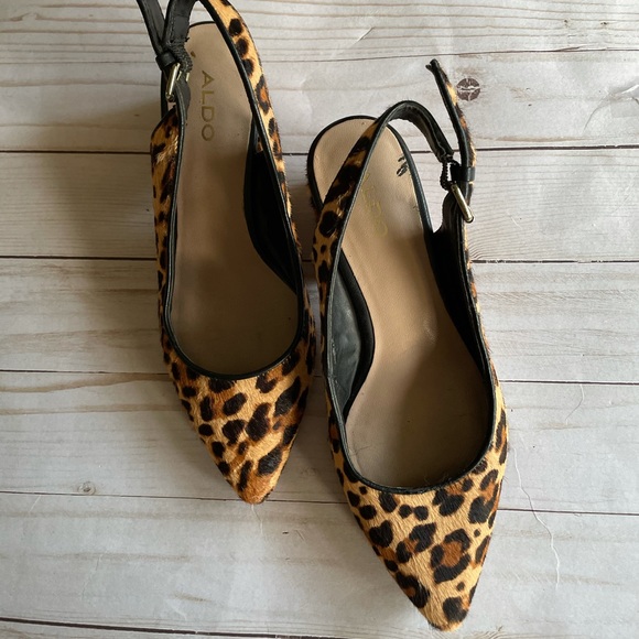Aldo leopard print pointed chunky heels - Picture 5 of 6